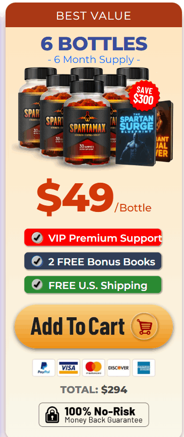 SpartaMax 6 $49/bottle