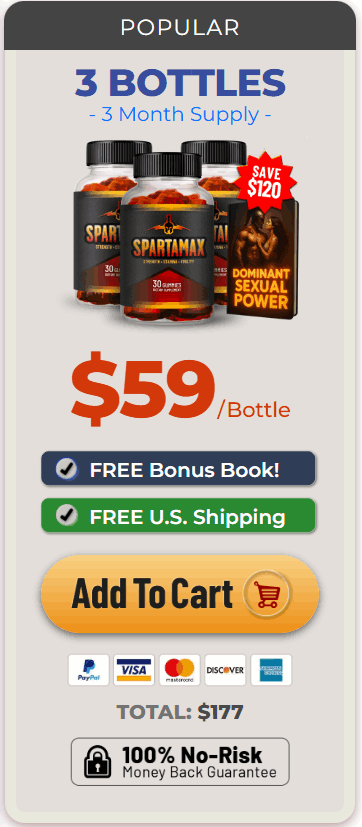 SpartaMax 3 $59/bottle